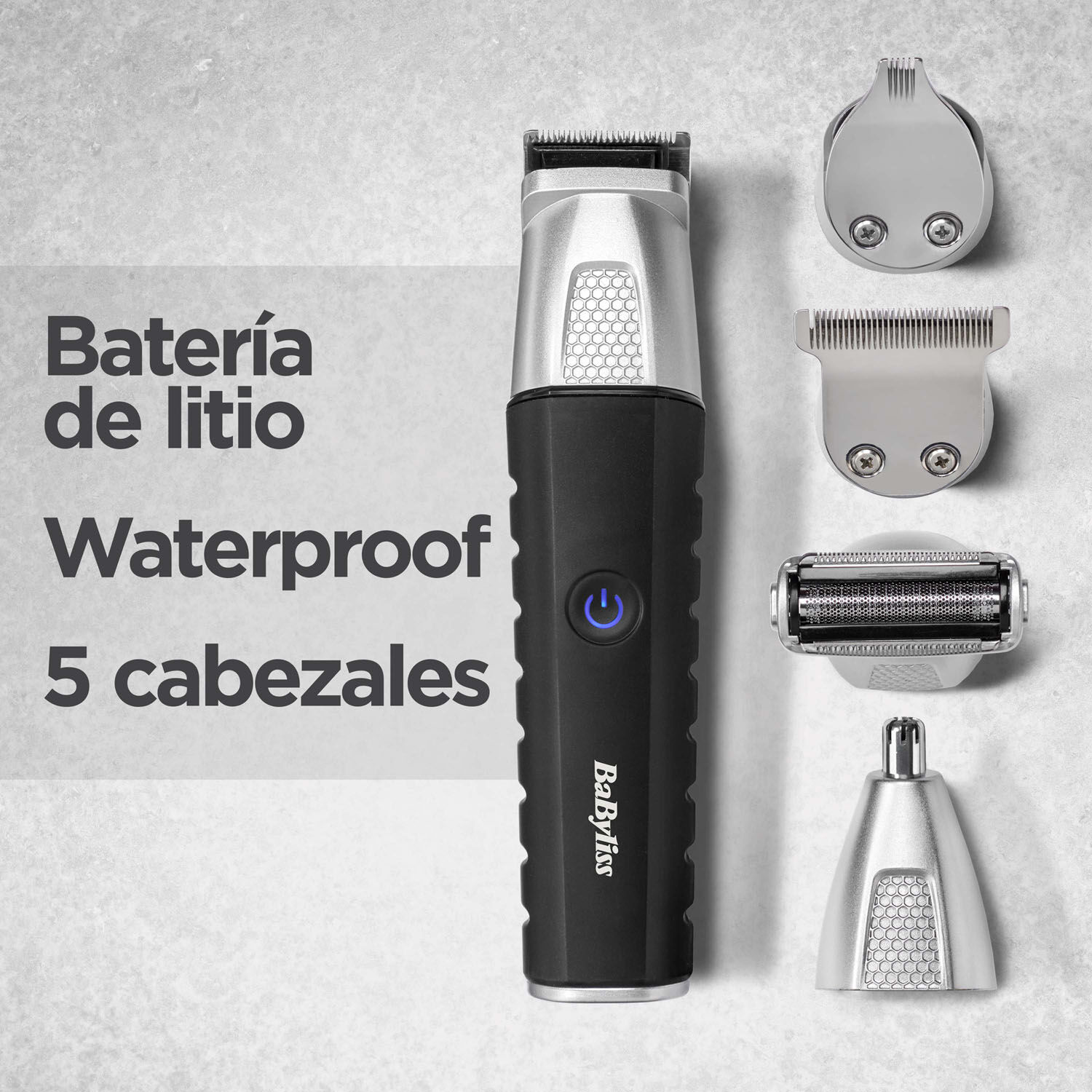 Bater&iacute;a de litio. Waterproof. 5 cabezales